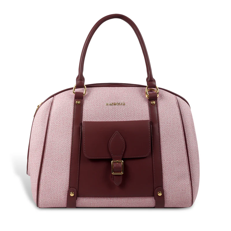 Magnolia Elegant Leatherette Handbag for Women with Detachable Strap