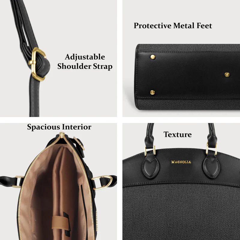 Trendy Leather Tote Bag with Detachable Shoulder Strap &amp;amp; Spacious Interior - Image 4