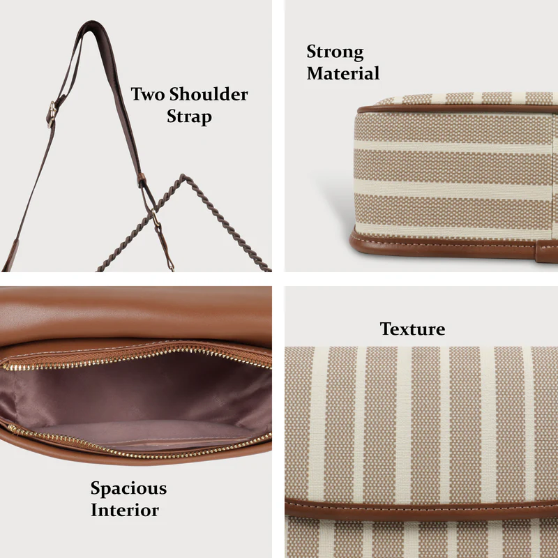 Sandy Stripe Flap Bag - Image 2