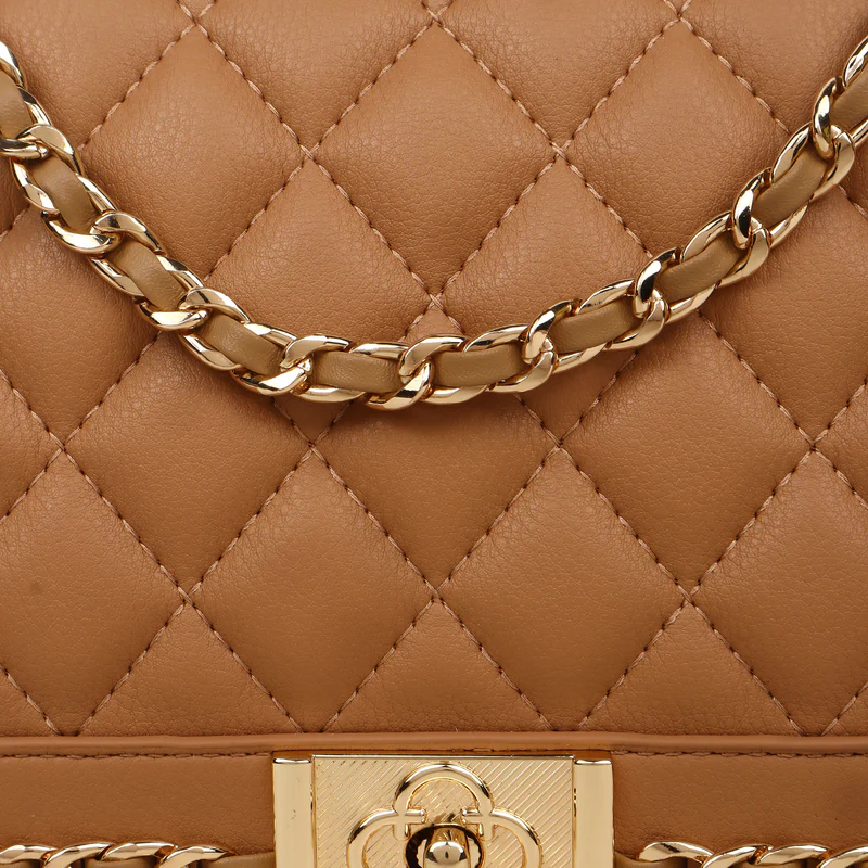 Magnolia Daphne Quilted Sling Bag Brown - Image 1