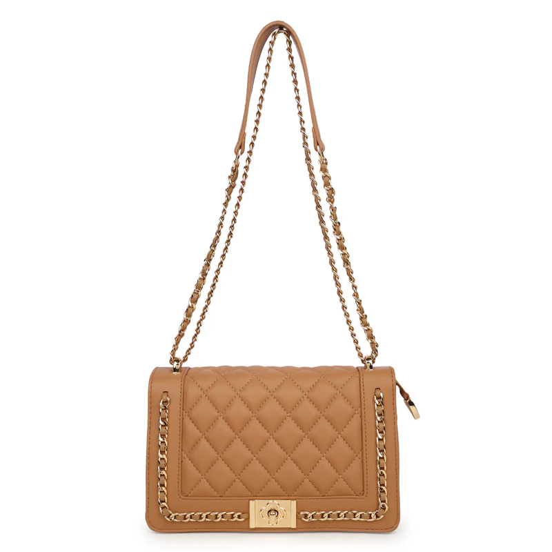 Magnolia Daphne Quilted Sling Bag Brown - Image 3